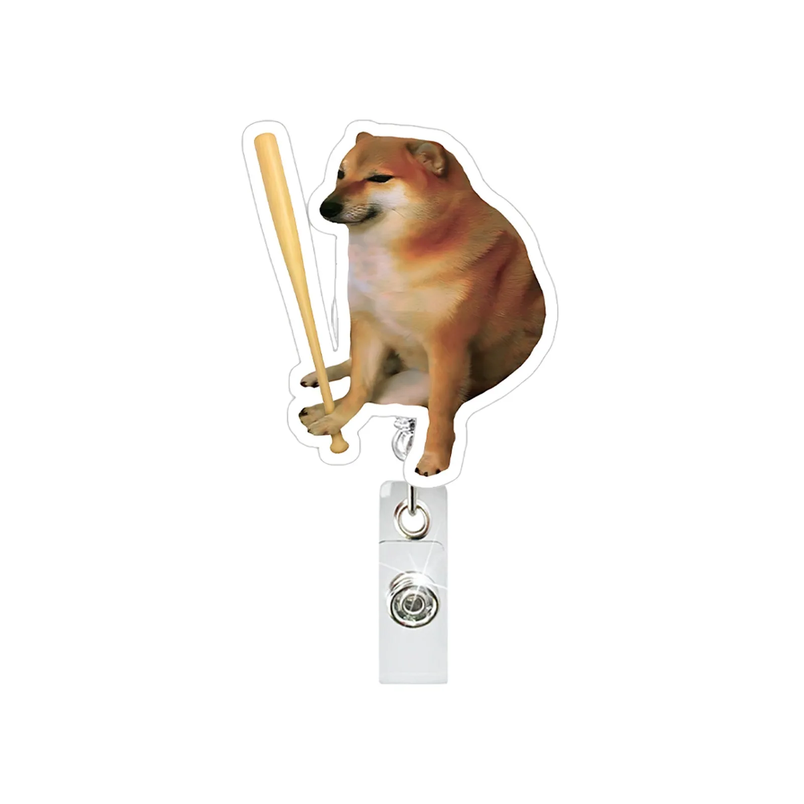 Retractable Id Card Holder Cute Pet Theme Lanyard Cartoon Badge Clip Stylish Anime Dog Badge Reel For Id Card Holder Office
