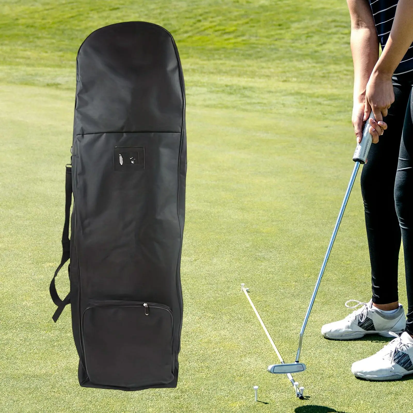 

Golf Travel Bag Wheeled Universal Large Capacity Protection Folding Wear Resistant Thickened for Airlines Trips Outdoor Holiday