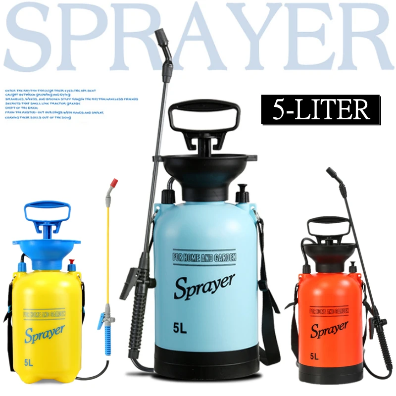 3/5L Hand Pressure Sprayer Home Garden Lawn Disinfection Cleaning Sprayer Watering Can, Gardening Irrigation Spray Bottle Tools