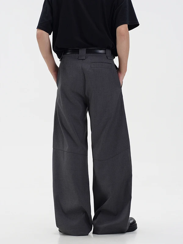 

Мужские летние повседневные брюки свободного кроя из ледяного шелка, струящиеся, с высокой талией, прямые, модные, молодежные