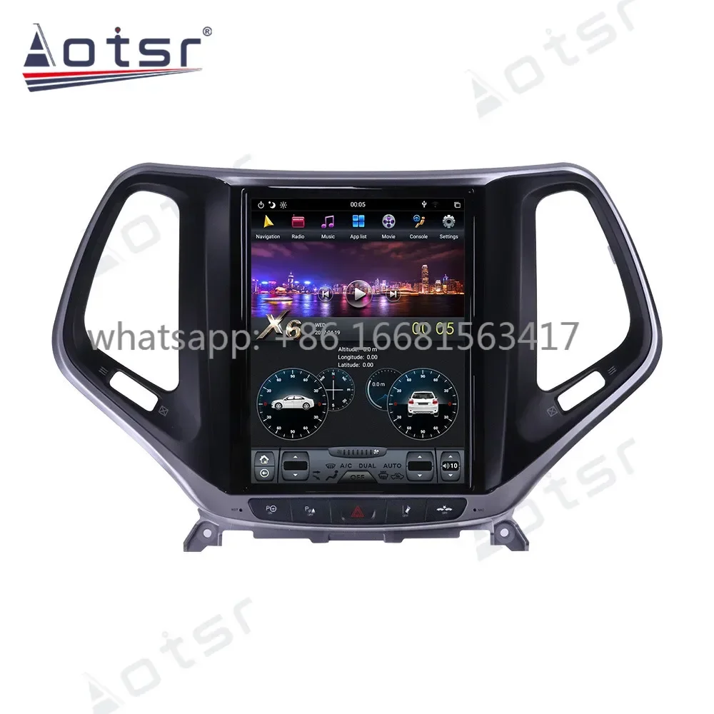 For JEEP Cherokee 2014 -2019 Android 9.0 64GB Tesla Car Multimedia Radio Player Auto GPS Navigation