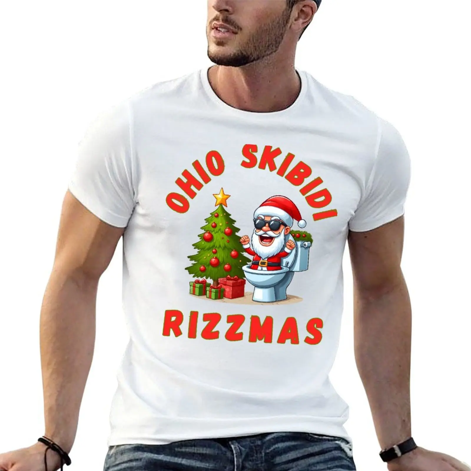 Ohio Skibidi Rizzmas Funny Christmas Rizz Gyatt Rizz Santa Merry Rizzmas Rizz The Season T-Shirt