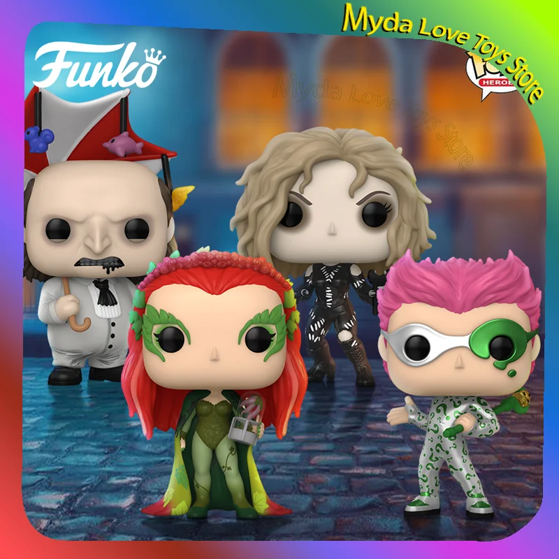 Funko Dc Comics Villain Series Catwoman Figureine Model Toys Funko Pop The Riddler Action Figures Doll Collectibles Kids Gifts