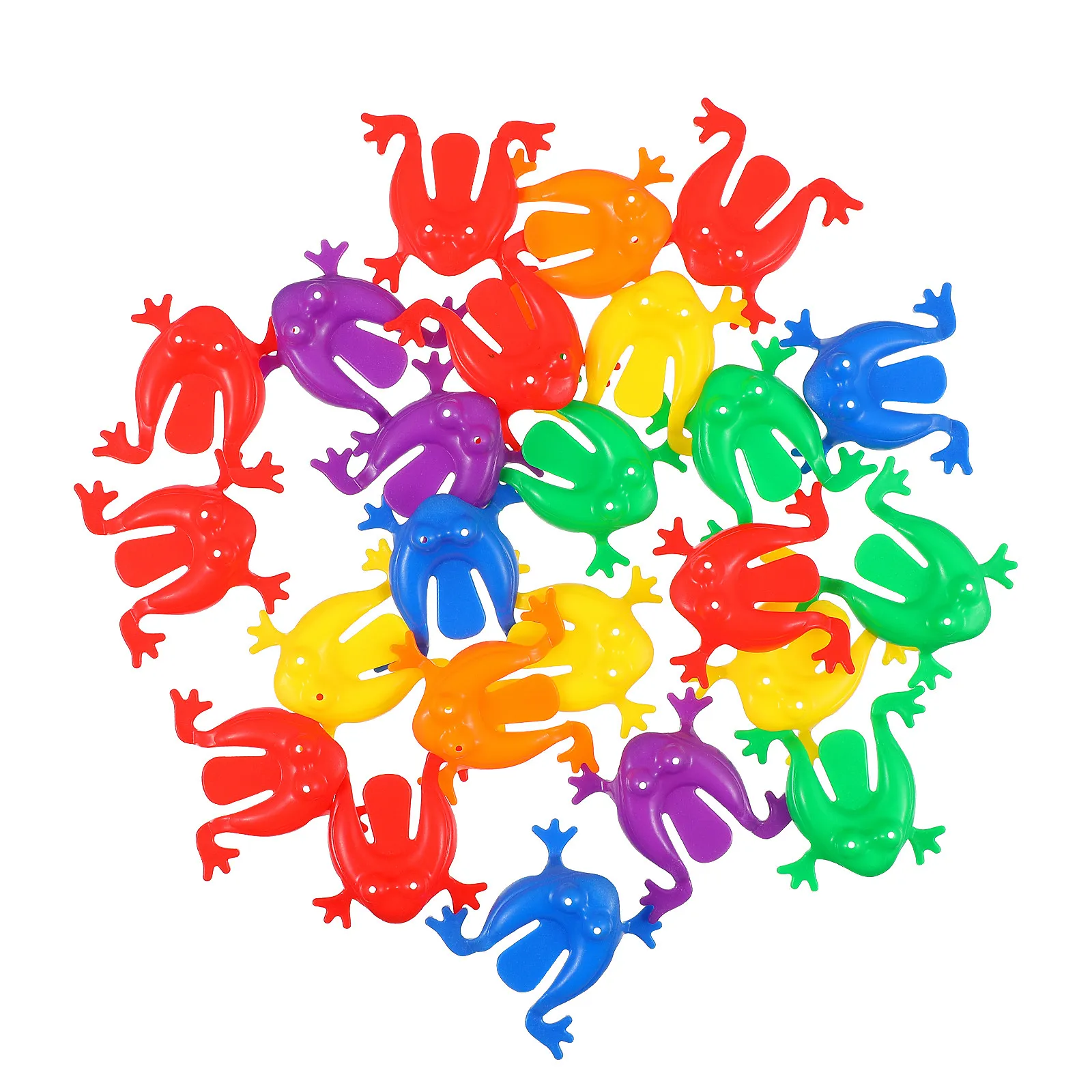 

24Pcs Premium Plastic Jumping Frogs for Kids Educational Playtime Tool Enhances Creativity Color Recognition Great for Party