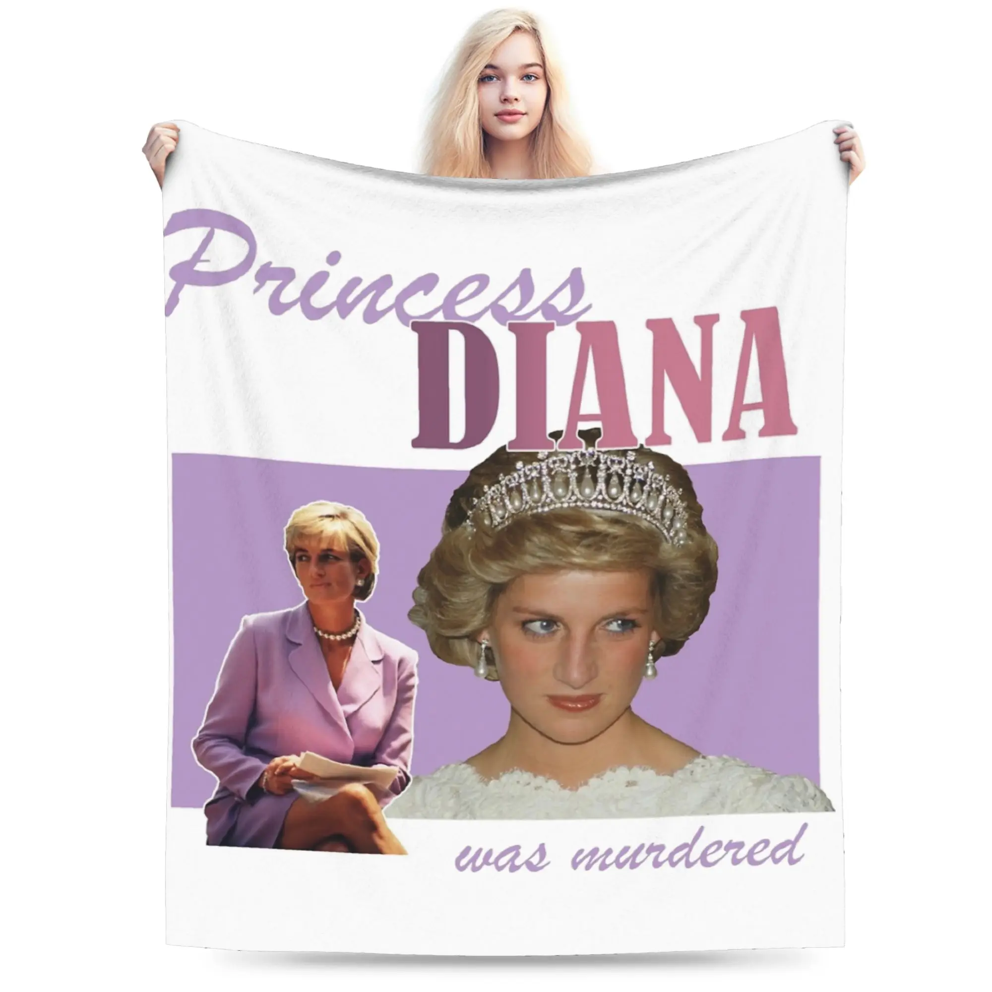 Princess Diana Blankets Fleece Print  Multi-function Ultra-Soft Throw Blanket for Home Outdoor Plush Thin Quilt