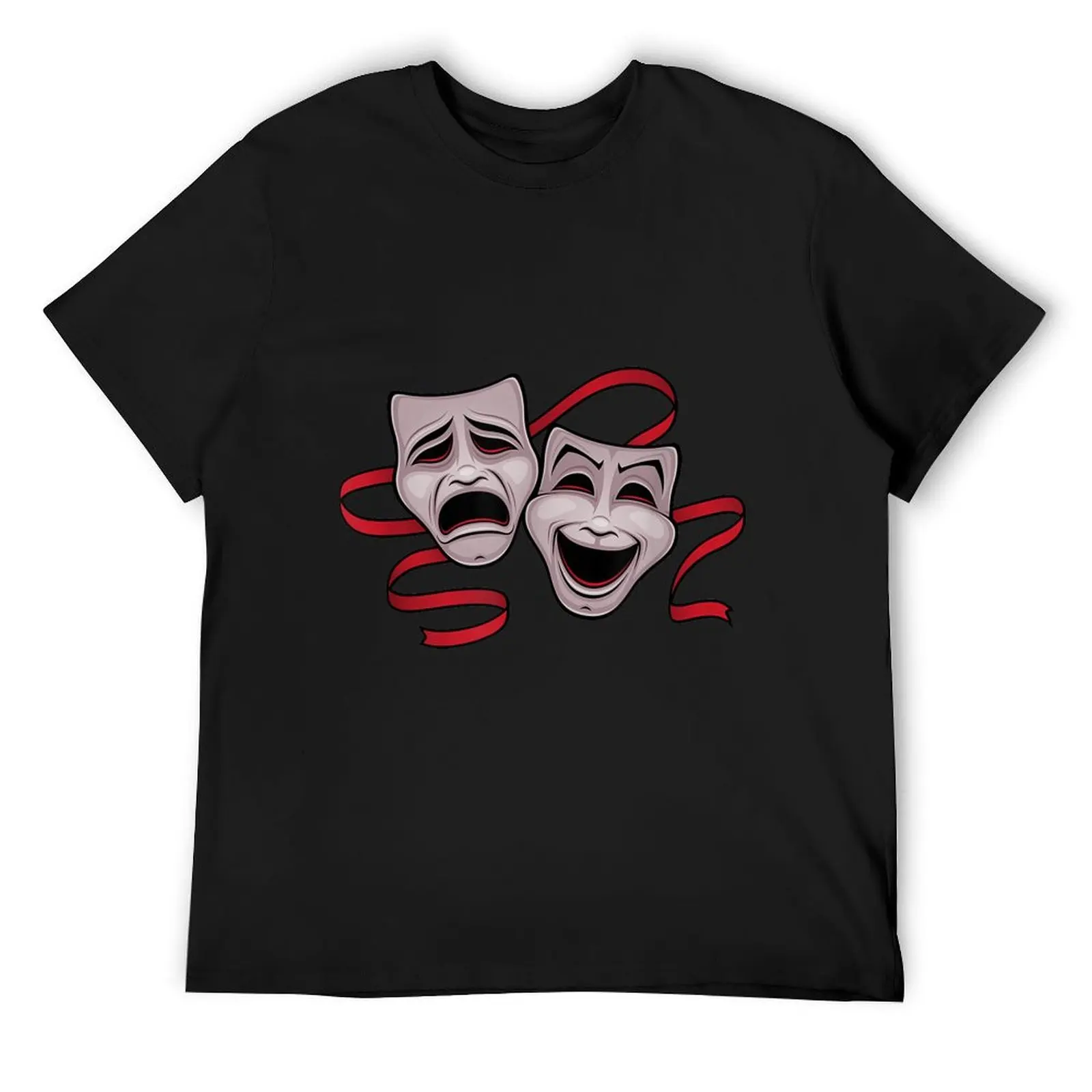 

Drama Comedy And Tragedy Mask T-Shirt sublime anime shirt shirts graphic tees men workout shirt