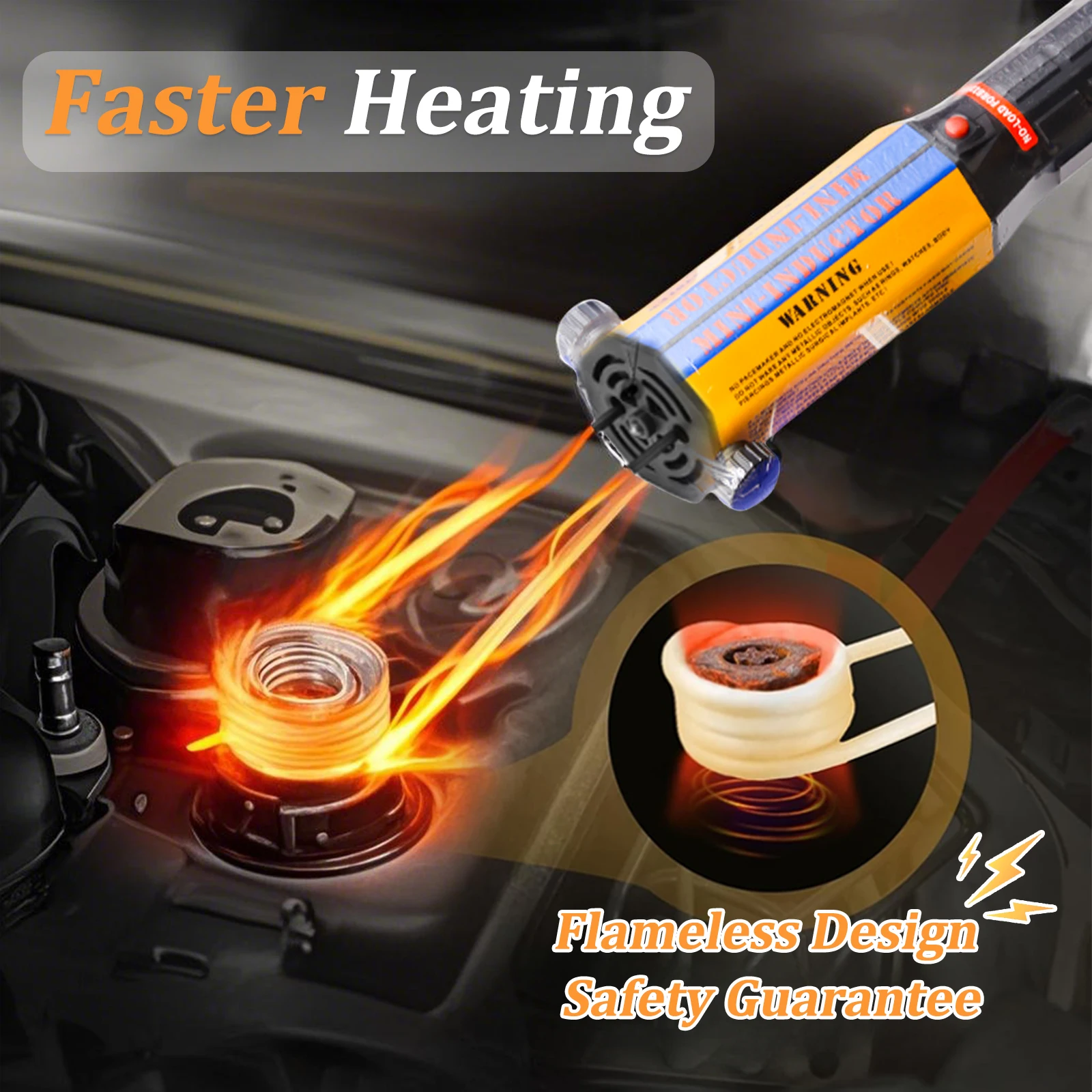 1000W Magnetic Induction Heater Kit 110V 220V Automotive 1000W Flameless Heat Induction Heating Machine 8 Coils Car Repair Tool