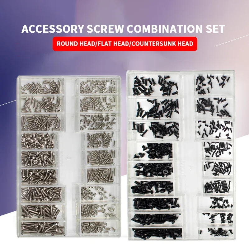 

18 different specifications of screw box for watch maintenance and repair accessories, watch cover and back cover screws