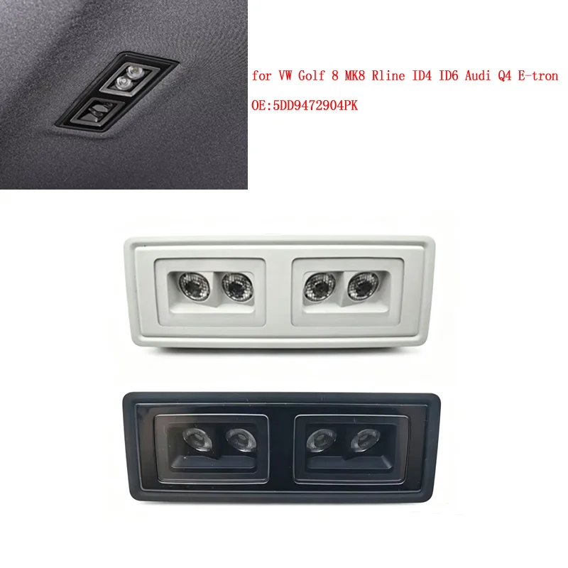 

1pcs Car LED Rear Reading Light Ceiling Lamp for VW Golf 8 MK8 Rline ID4 ID6 Audi Q4 E-tron 5DD9472904PK