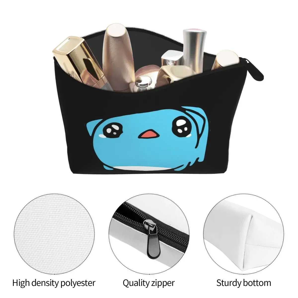 Comic Cat Bugcat Capoo Bug Cat Women Cosmetic Bags Travel Makeup Organizer Pouch Toiletry Storage Dopp Kit Case