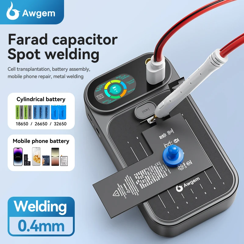 Ranlraka 0 4MM Weldable Super Farad Capacitance Portable Cell Transplant Handheld Battery Spot Welder for Phone Repair 18650