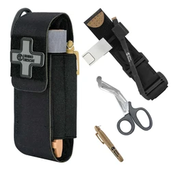 RHINO RESCUE Tourniquet Holsters Pouch With Metal Tourniquet,Scissors, Tactical Tourniquet Holder Molle Pouch Camping