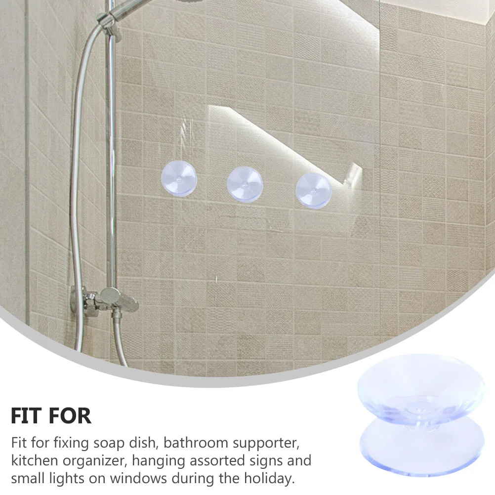 

24pcs Anti-Slip Spacer Silicone Suction Cup Pads For Glass Table Clear Bumper Table Tops Spacers Double-Sided Sucker