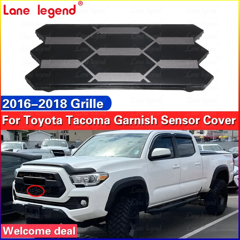 Black Radiator Sensor Cover Car Front Grill High Quality Garnish Sensor Cover For Toyota Tacoma 2016 2017 2018