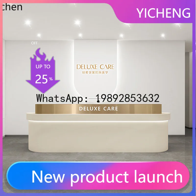 

X7 Простой стол-стойка из нержавеющей стали для салонов красоты и парикмахерских, стойка ресепшн