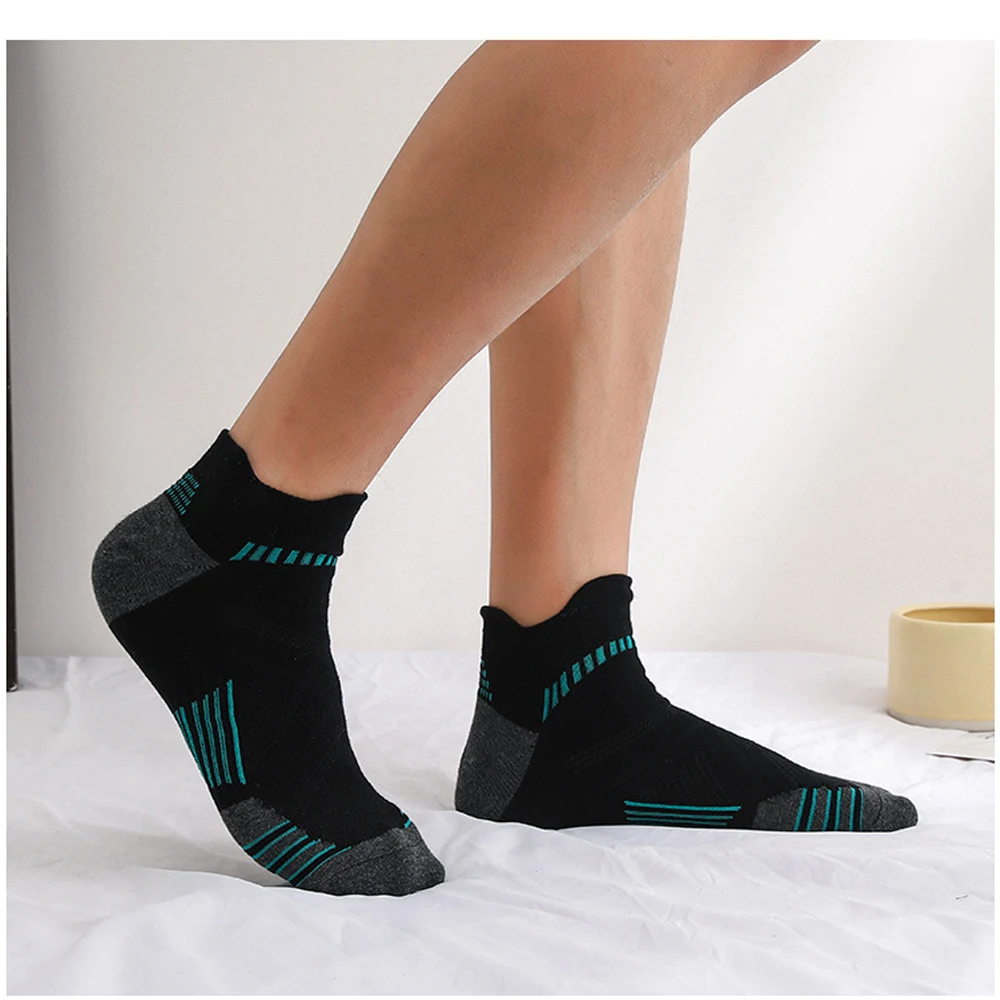 5 Pair Sport Ankle Socks Men Running Marathon Socks Cotton Professional Casual Athletic Breathable Fitness Low Cut Short Socks
