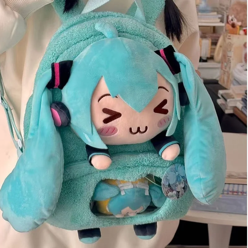 

Милый креативный плюшевый рюкзак с вышивкой в стиле аниме, большой вместимости, для девочек, подарок для любителей аниме, на каждый день