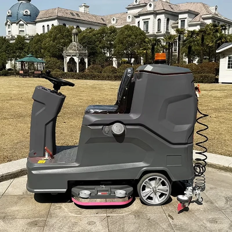 Hot Selling 200Ah Battery Pure Electric Floor Scrubber Industrial Ride on Scrubber