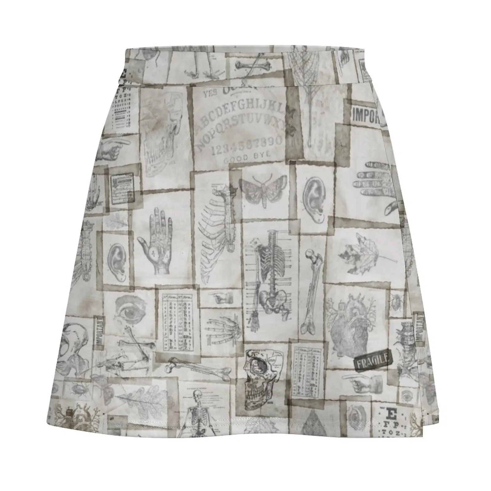 Ghosts and Science Monochrom Mini Skirt School skirt japanese kawaii clothes skirts for woman Women's summer skirts Mini Skirt