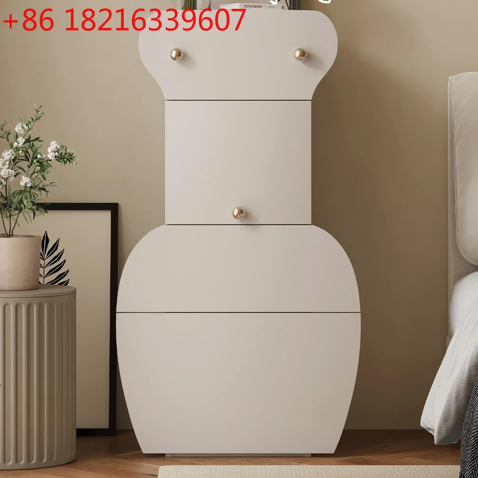 

Комод TAO из массива дерева с изогнутой спинкой, креативный настенный шкаф для гостиной, тумба для хранения в спальне