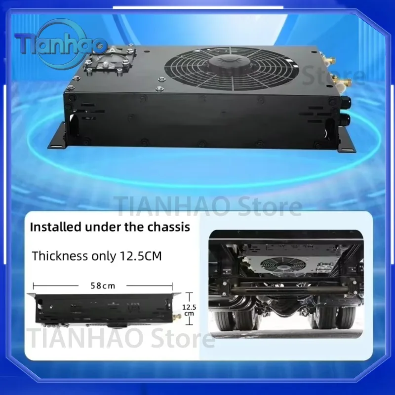 Portable 12V 24V Car Air Conditioner for Diesel Generator Truck New Energy Vehicles RV Ship view 4