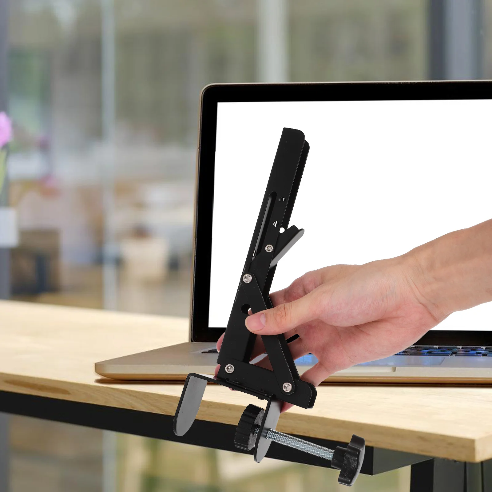 

2pcs Adjustable Extender Clamp Shelf Foldable Desktop Extension Ergonomic Arm Rest Support Wrist Comfort No Drill