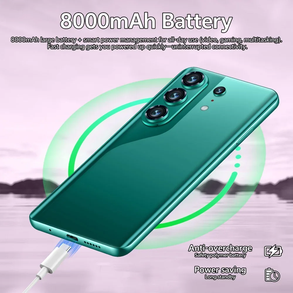 K-Touch 26 Ultra Android 15 Cell Phone 22GB+2TB Smartphone 7.3inch Mobile Phones 5G Dual SIM Card 8000mAh 16MP+48MP Camera Cellphones
