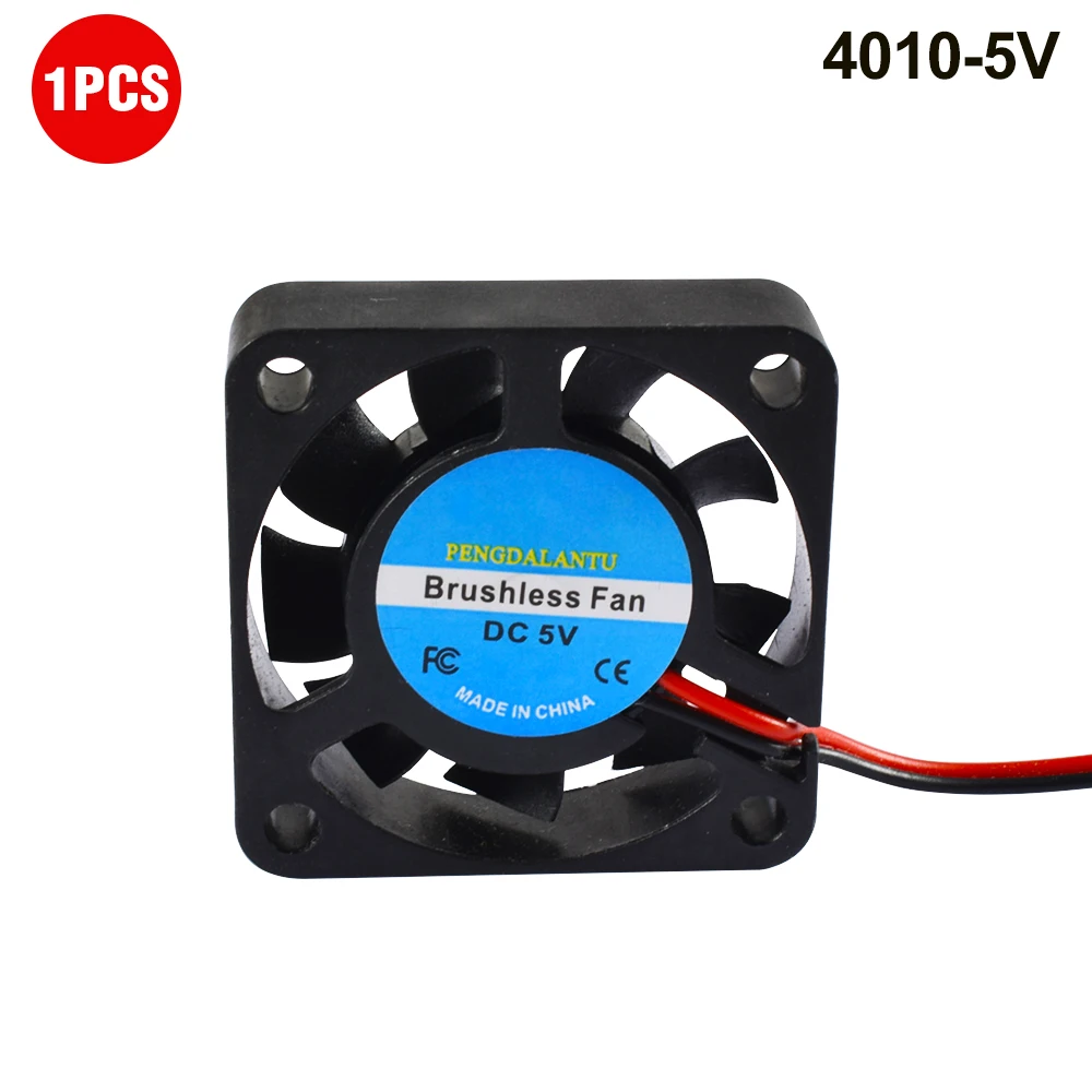 9IMOD RC Cooling Fan 4010 DC 5V/12V 3D Printer Fan 40x40mm Makerbot Accessories 2.5M/S Small Cooling Fan Compatible Raspberry Pi