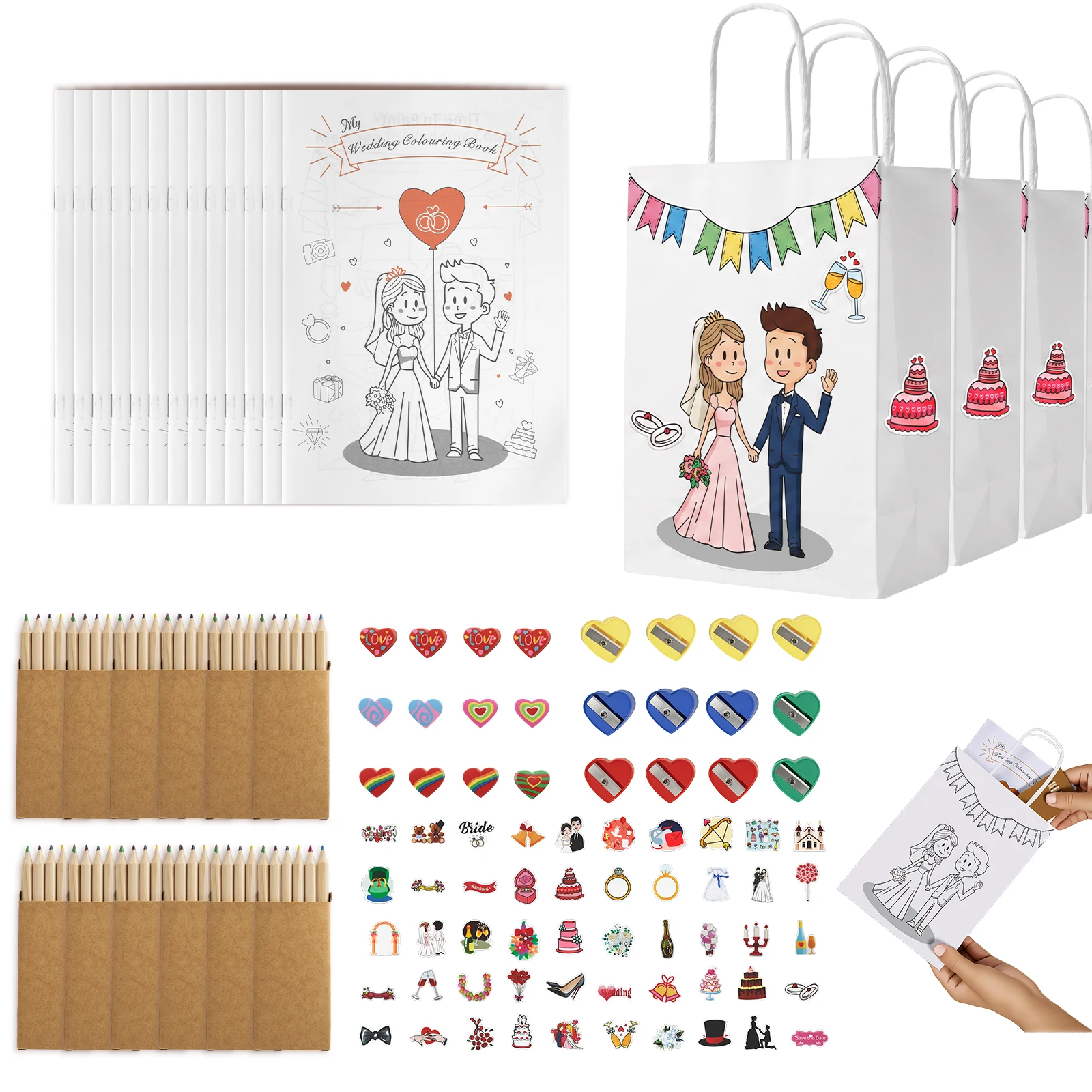 Wedding Activity Pack Kid Wedding Favors Activities Set for Wedding Reception Activities Game Favor Entertainment Party Supplies