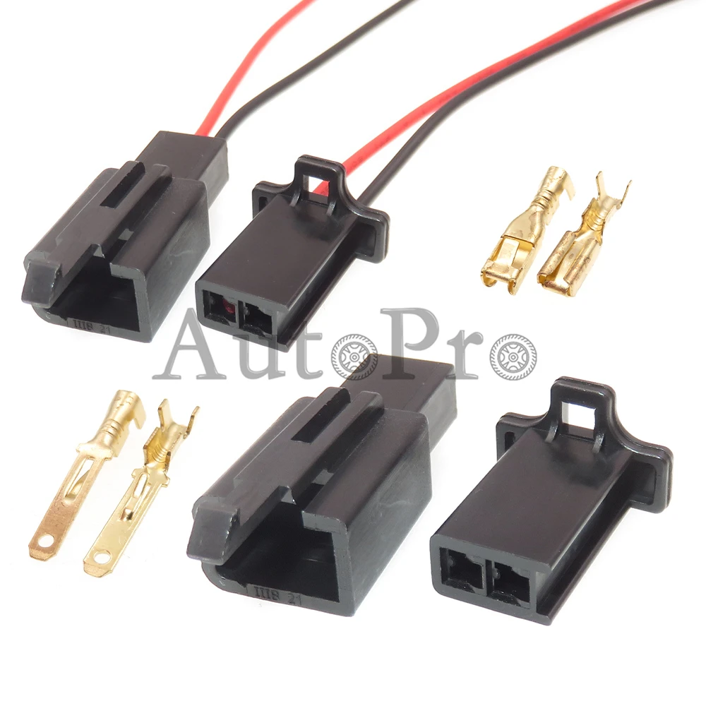 1 Set 2 Hole 6030-2981 6040-2111 Automobile Starter Unsealed Male Female Docking Sockets Car ABS Sensor Wiring Harness Socket