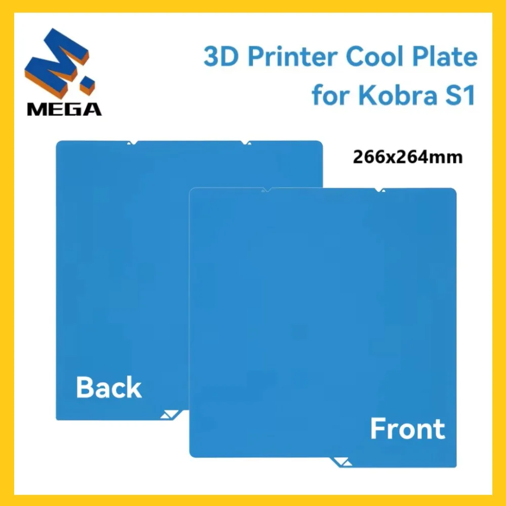 

MEGA Cool Plate For Kobra S1 Spring Steel Double-sided Plate 266x264mm Build Plate For Anycubic Kobra S1 3D Printer Parts