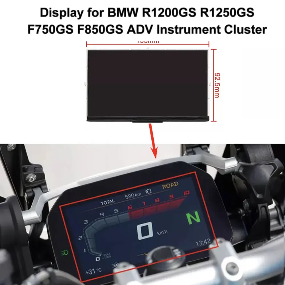 LCD Display for BMW R1200GS R1250GS F750GS F850GS ADV Instrument Cluster