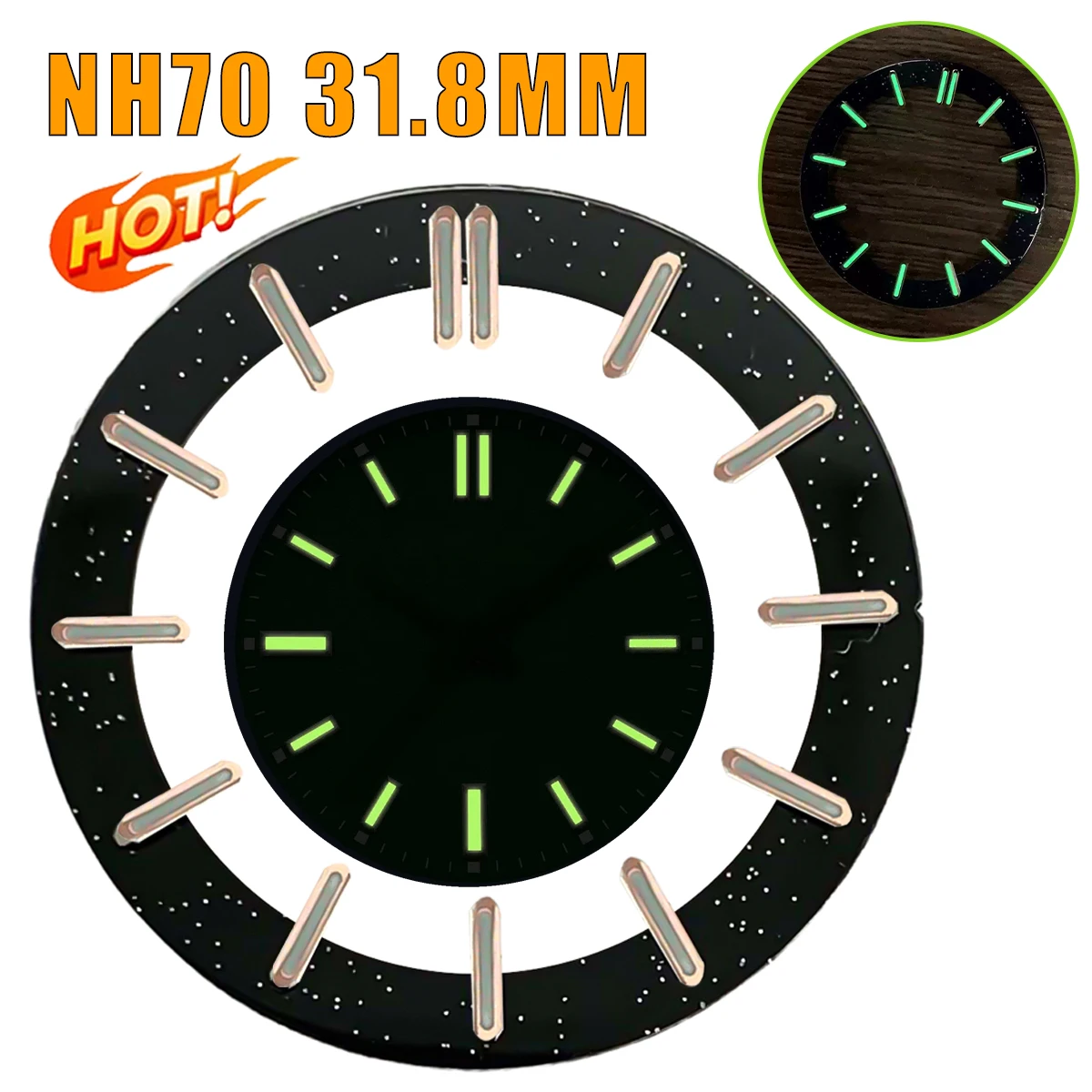 HOT Mods 31.8mm Black White Transparent Skeleton WatchDial Face Fit NH35 NH36 NH38 NH70 NH71 NH72 Automatic Movement Watch Parts