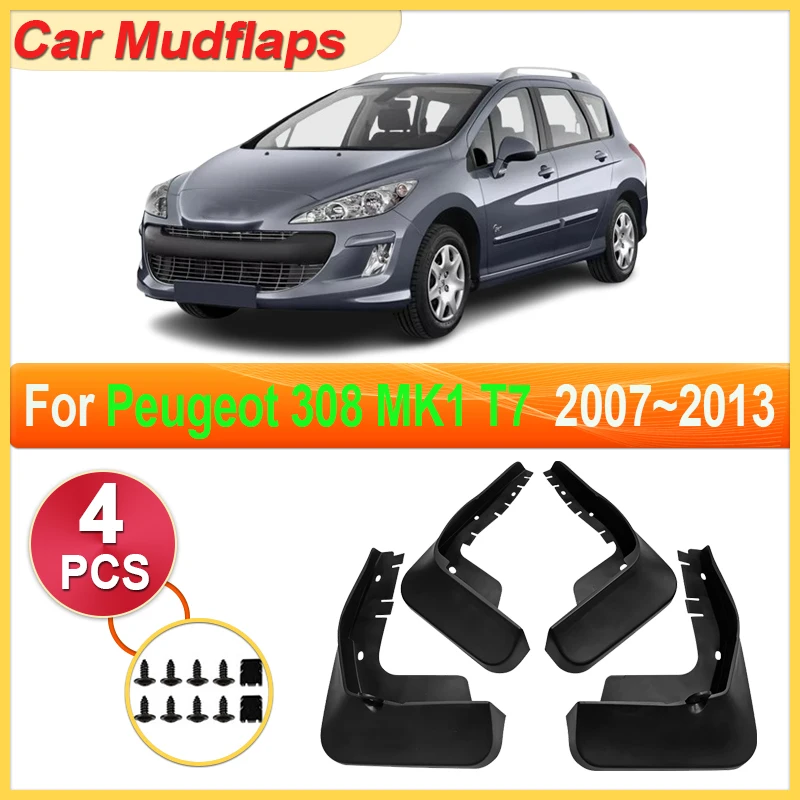 

Car Mudguards Parts For Peugeot 308 I MK1 T7 2007~2013 Mud Guard Splash Proof Fender Flaps Splash Guard Fenders Car Accessories