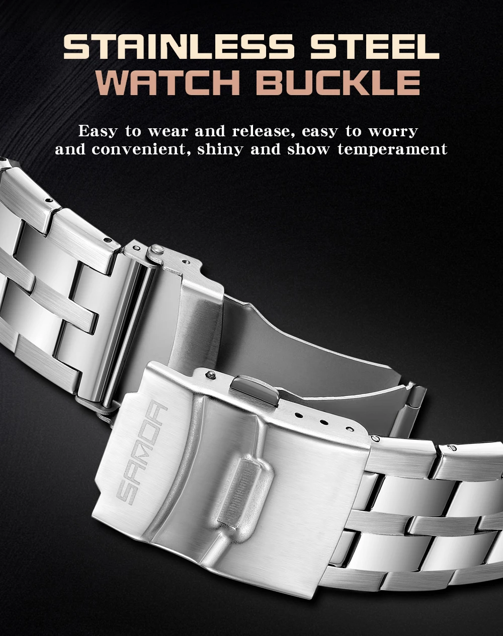 Sanda2023 novo relógio de quartzo masculino com três olhos e seis agulhas tendência da moda com calendário masculino banda de aço relógio quadrado 5302