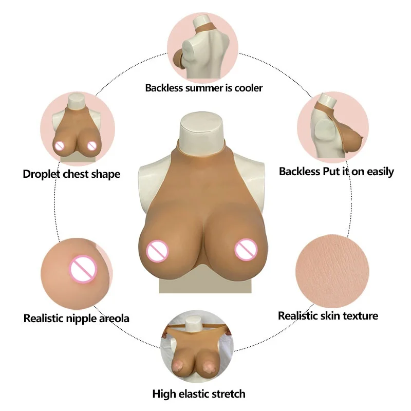 Real Women Silicone Boobs Fake Chest Tits Underwear Shapewer Costume For Adult Cosplay Sissy Transgender Drag Queen Crossdresser