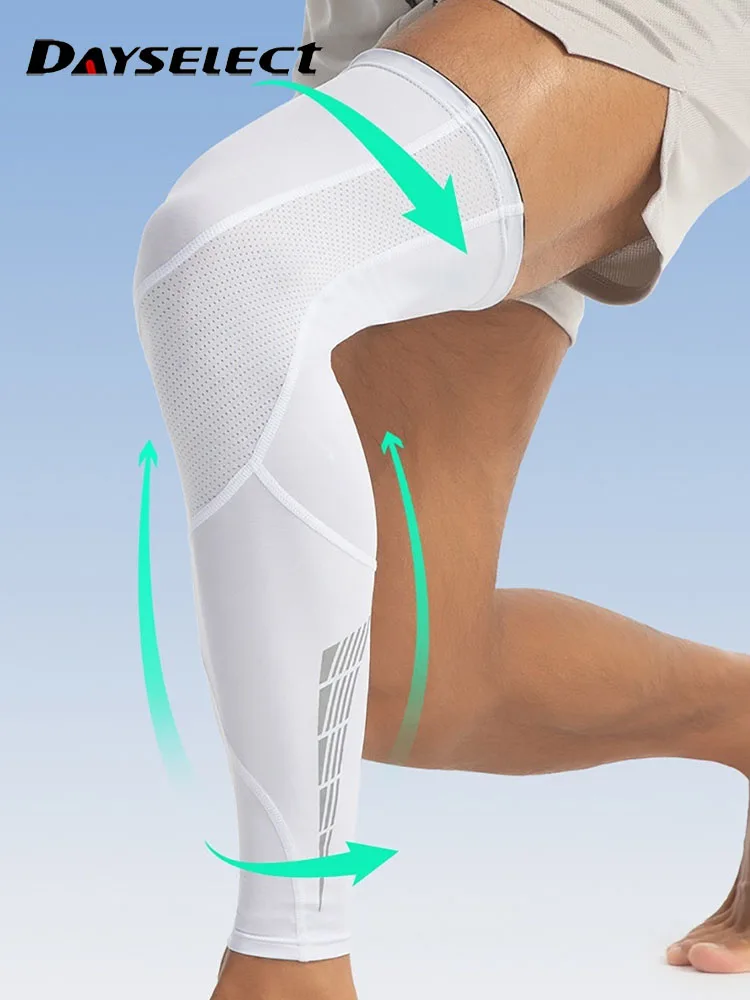 AliExpress dayselect Extended Leg Guards Thin Light Breathable Package Pressurization Anti-Slip Outdoor Sports Basketball Running Cycling Knee Pads