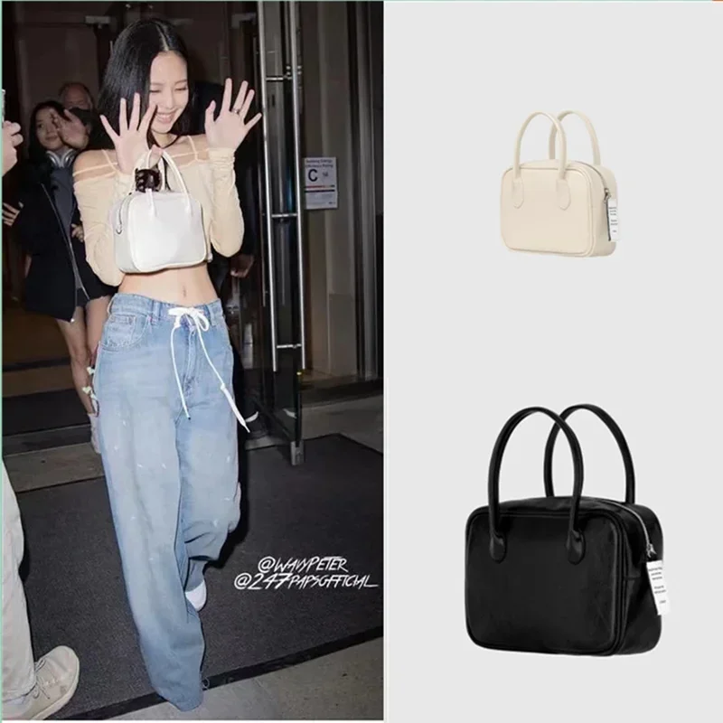 Hoge Editie Collectie Korea Designer Merk Mini Vierkant Kussen Handtas Schoudertas Voor Vrouwen Meisje Jennie Stijl