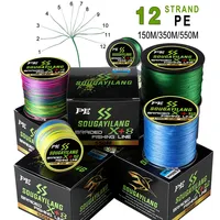 Sougayilang 12 Strands/8 Strands/4 Strands Fishing Line 550M 350M 150M Multifilament PE Braided Fishing Line Saltwater
