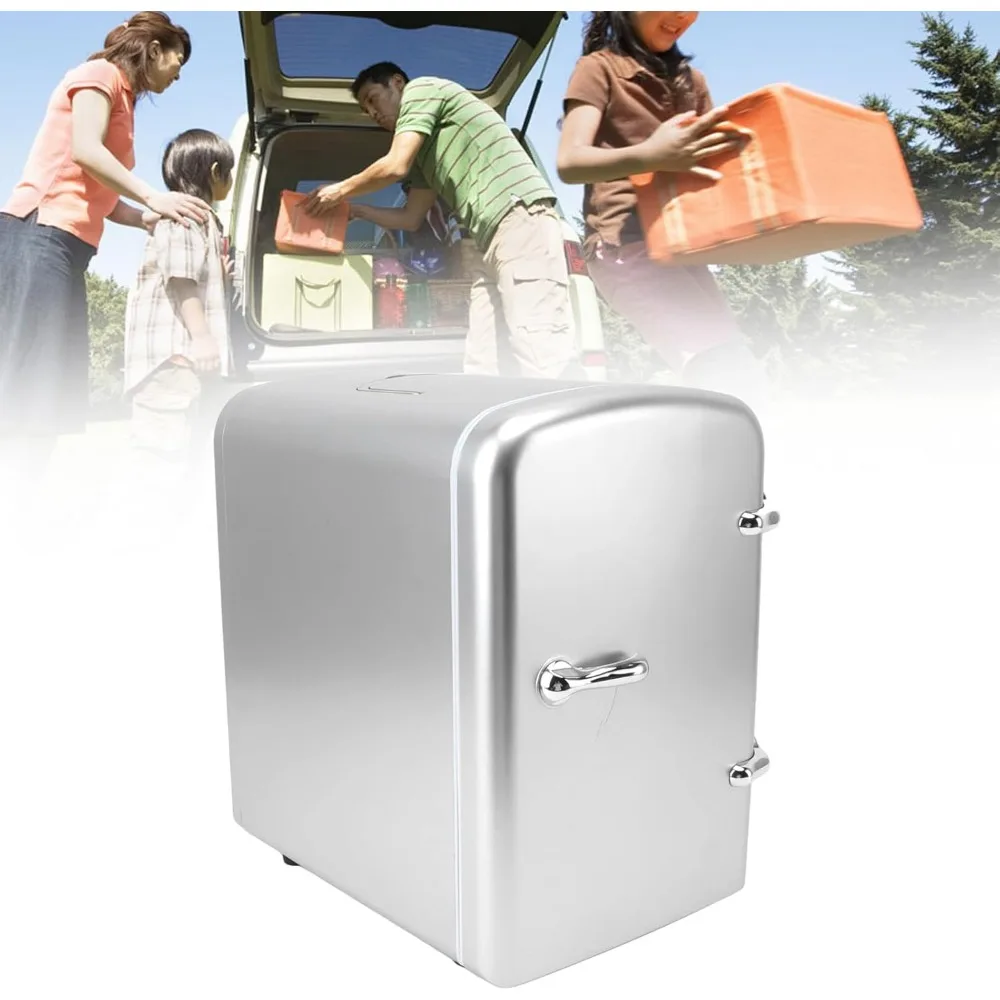 Frigo portatile, frigorifero e scaldino AC100-240V Mini frigorifero da 4 litri per viaggi (spina americana)