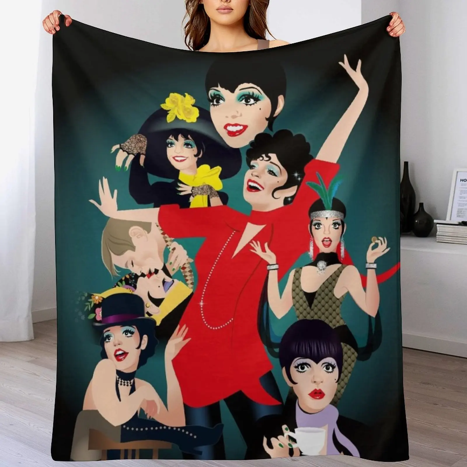 

Liza with a Z Throw Blanket funny gift Picnic Tourist for sofa Blankets