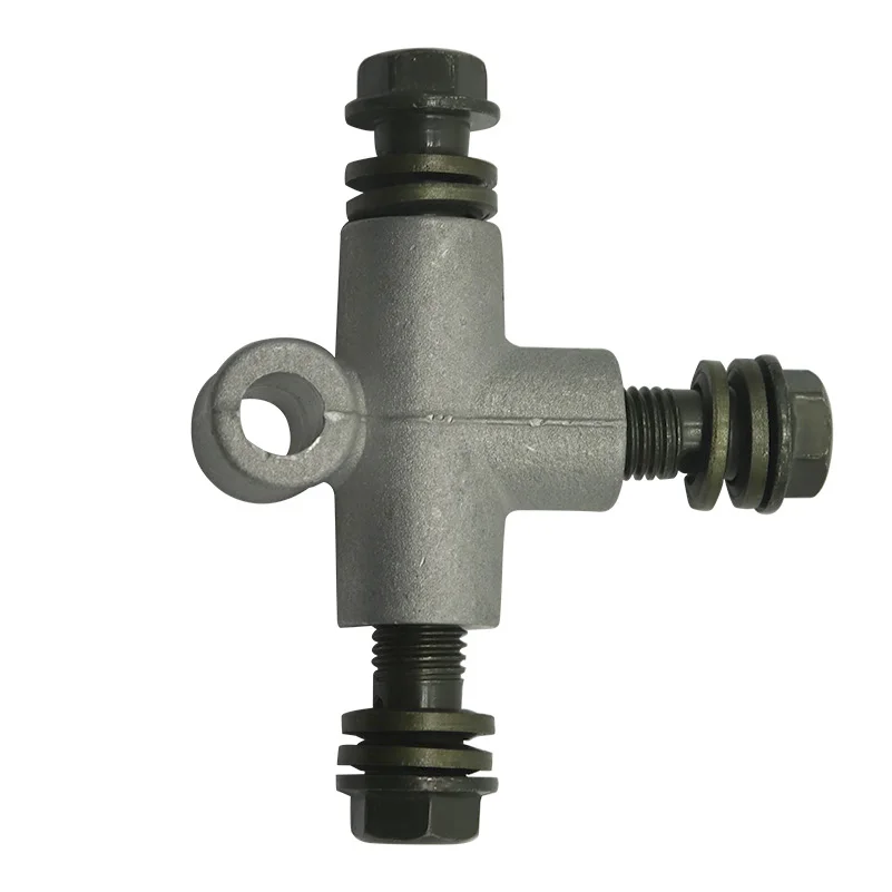 ATV Kart Hydraulic Brake Line Tee Hose Connector 3 Way T Adapter With M10x1.25 Banjo Boltkart