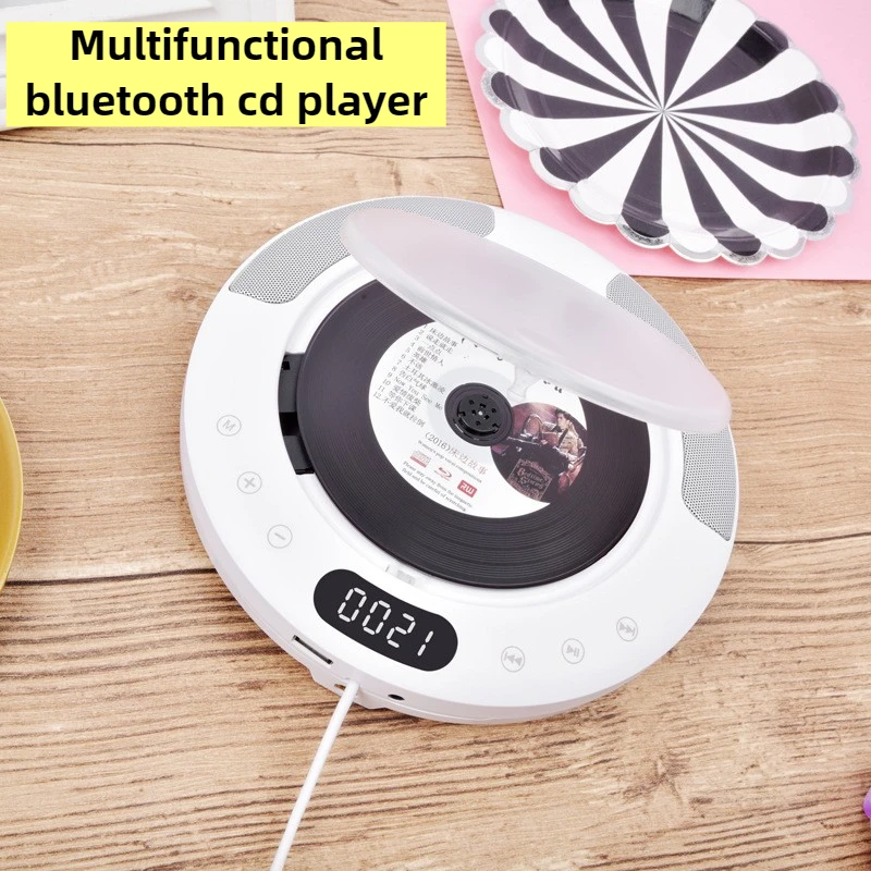 

Portable CD Player Bluetooth Speaker Stereo CD Players LED Screen Wall Mountable CD Music Player with IR Remote Control FM Radio