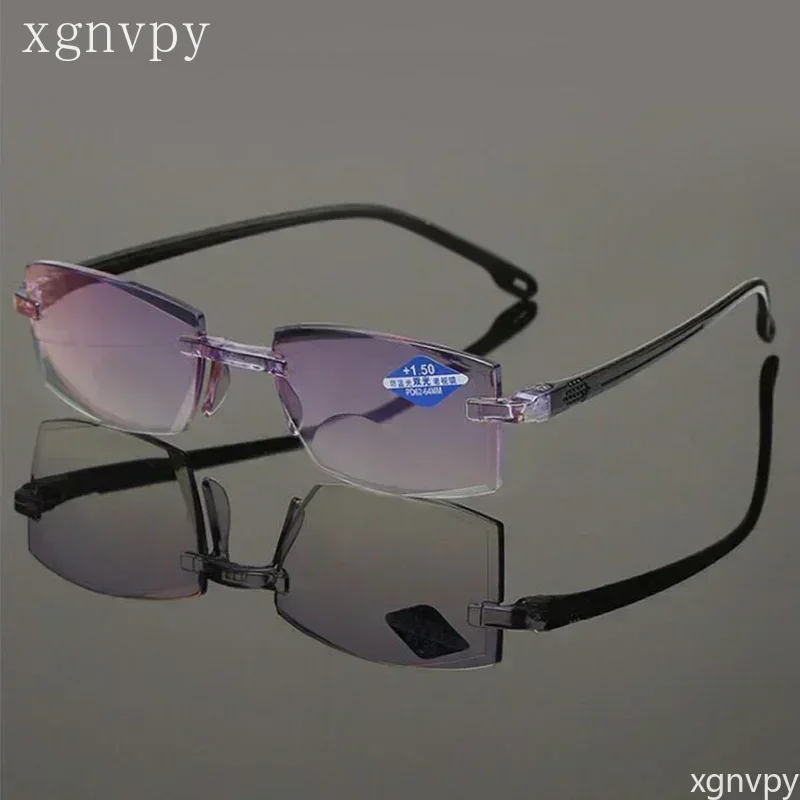 xgnvpy Eyewear Sapphire Hoge hardheid Anti-blauw licht Progressieve bril Unisex Verziend Bijziend