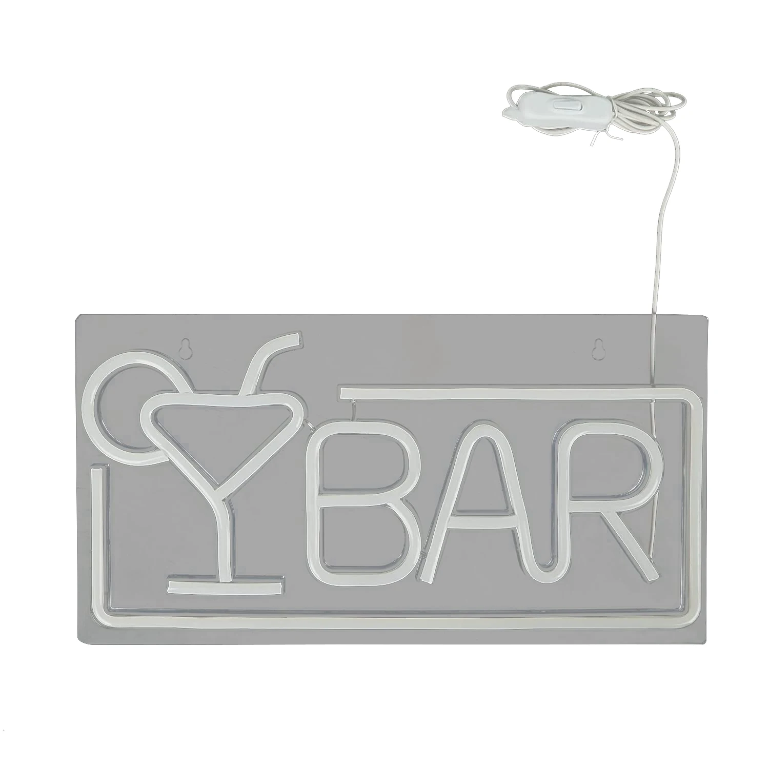 Neon Bar Signs, USB Powered Bar Neon Signs for Wall Decor, Bright LED Bar Sign with Metal Chain for Home Bar, Club