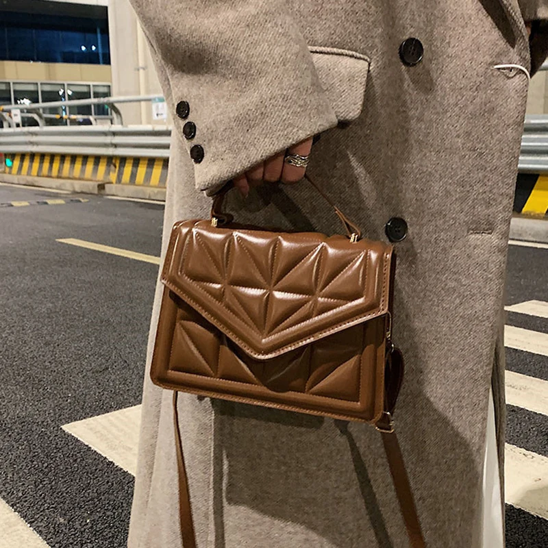 Bolso de mano con asa corta para mujer, bandolera de cuero Pu, de diseñador de lujo, tendencia 2023