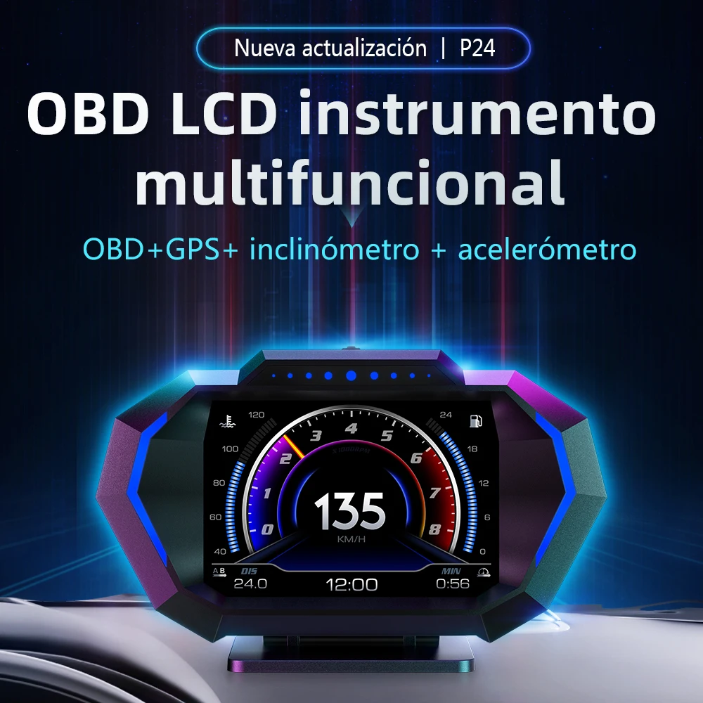 

Многофункциональный автомобильный проекционный дисплей OBD2, умная цифровая приборная панель, предупреждение о превышении скорости, усталость, предупреждение о вождении, бортовой компьютер