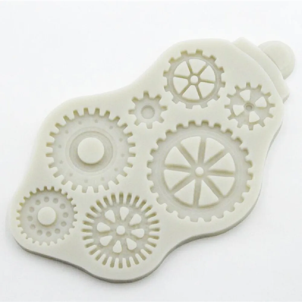 Luyou 1pcs gear lace silicone mold cake molds cake decorating tools fondant chocolate gumpaste mold