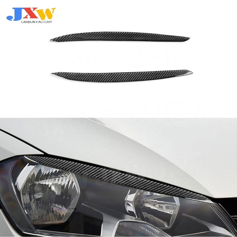 

for Volkswagen Golf 7 MK7 2013-2018 Carbon Fiber Car Front Bumper Foglamp Eyelid Eyebrow Trims Car Styling Decoration