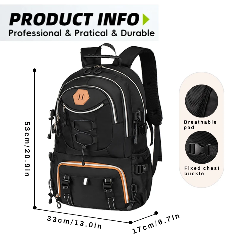 High appearance backpack, one bag, multi-purpose, large capacity, high-end travel bag, hiking bag, Oxford cloth backpack